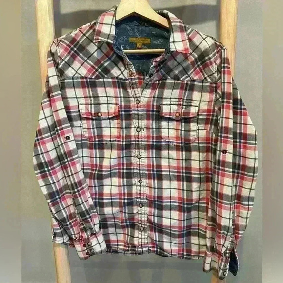 ✨Jachs girlfriend size medium snap button down flannel - Picture 1 of 8